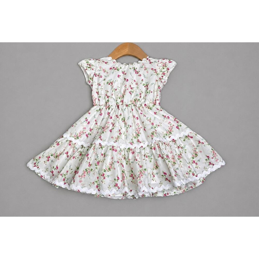 Tessa James Liberty Roses Pink/White Floral Wray Dress Girls 2 Yrs